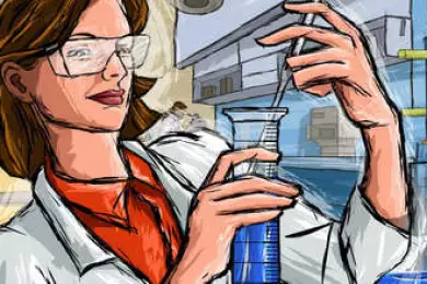 Женщины и наука - иллюстрация с сайта excelland.com