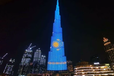 МИД опроверг платное размещение флага РК на Бурдж Халифа 