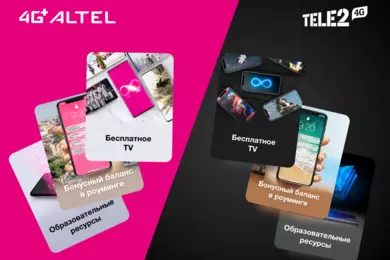 BIZ BIRGEMIZ: "Tele2" и "Altel" ввели специальные меры поддержки абонентов 