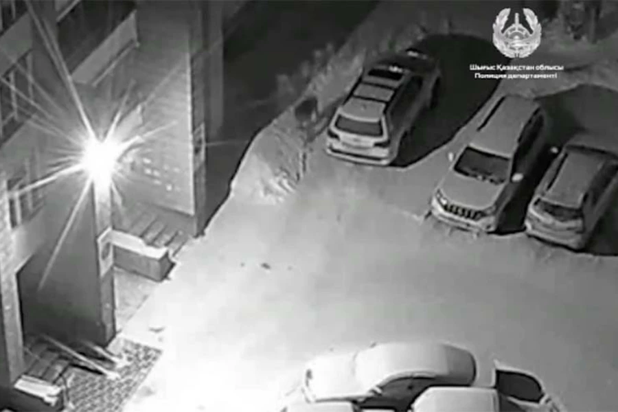В Усть-Каменогорске поджигатель Lexus-570 попал на видеокамеру 